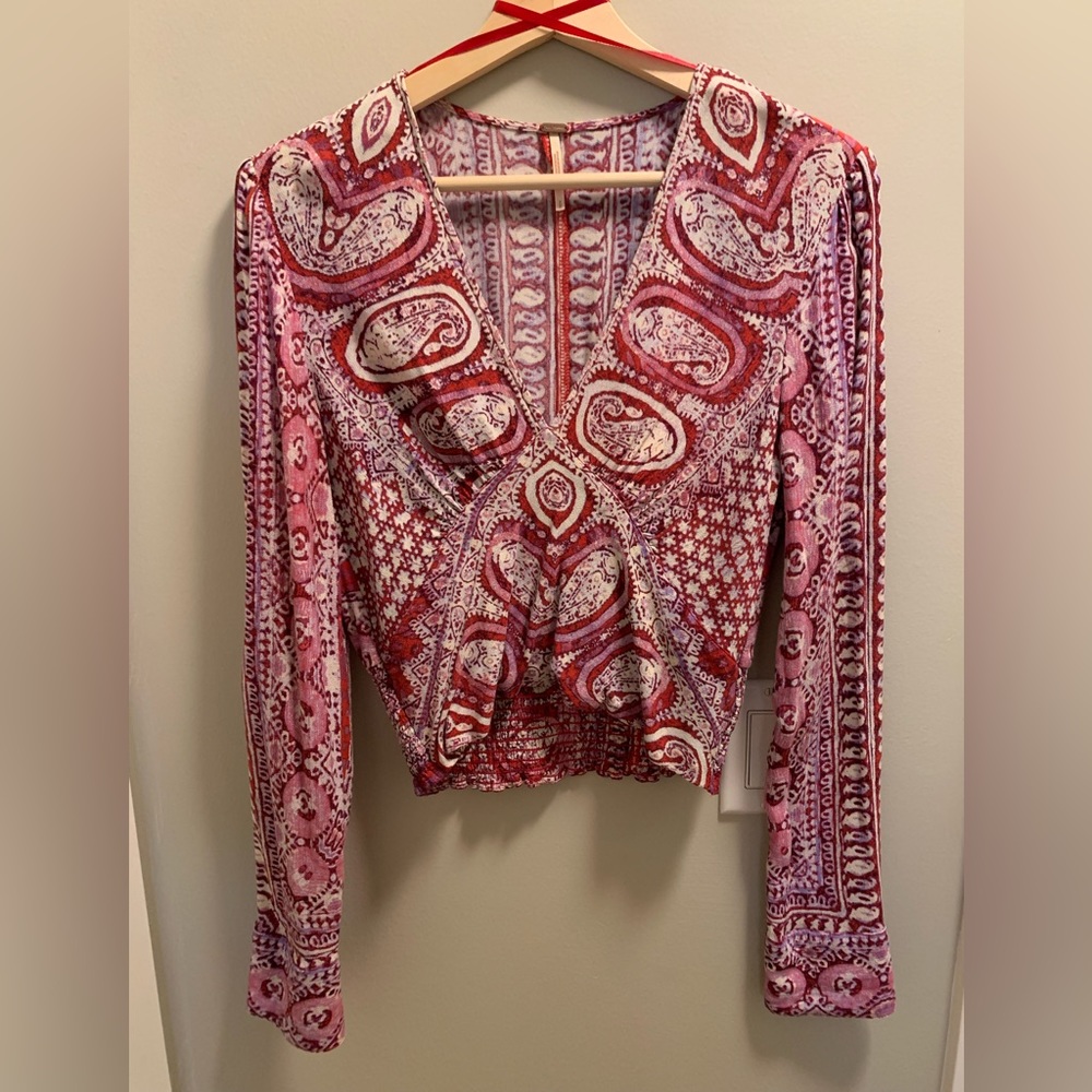 Free People Long Sleeve Top, Size Small